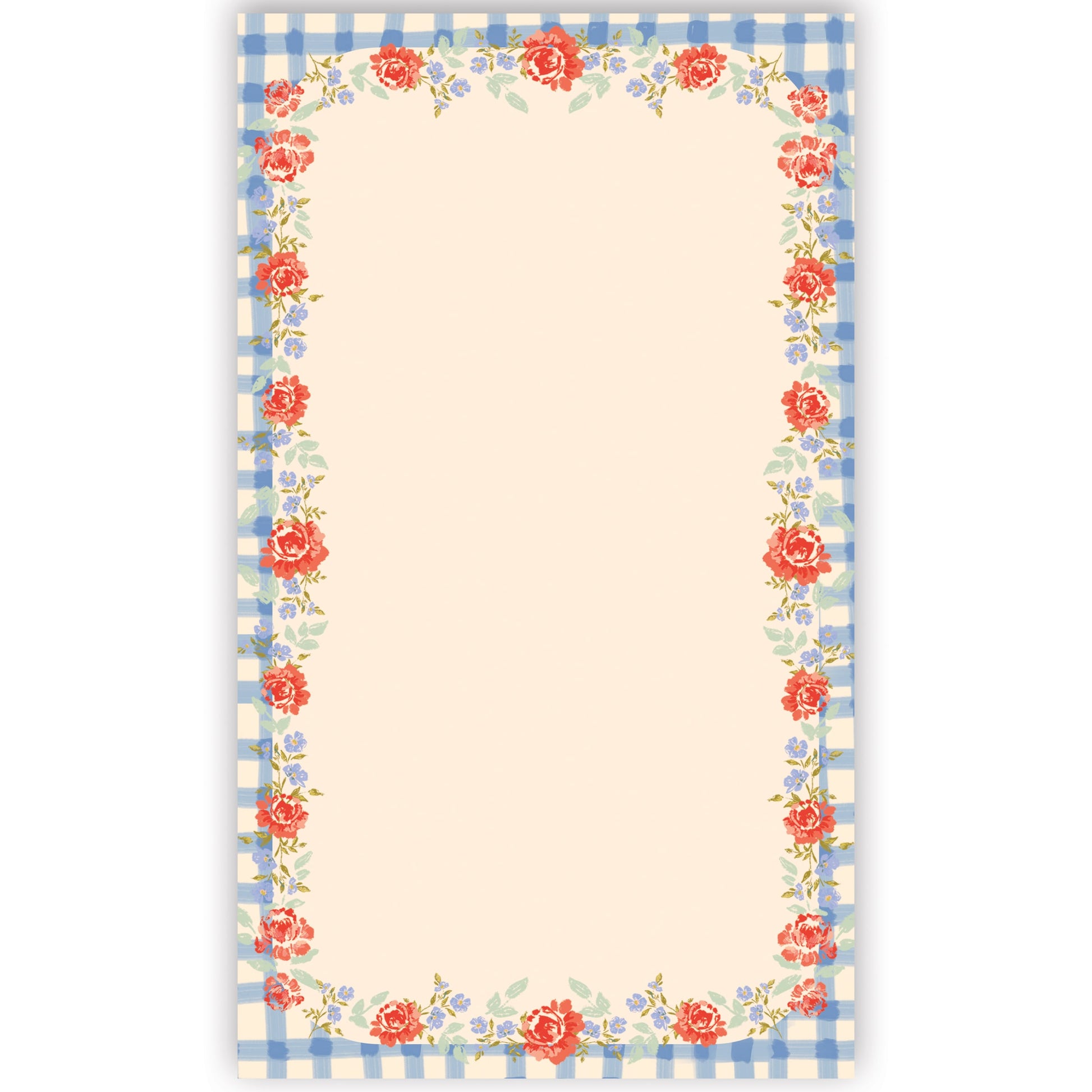 Floral Gingham Large Notepad