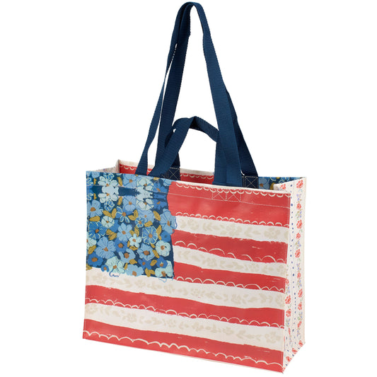 Floral Flag Carry All Tote