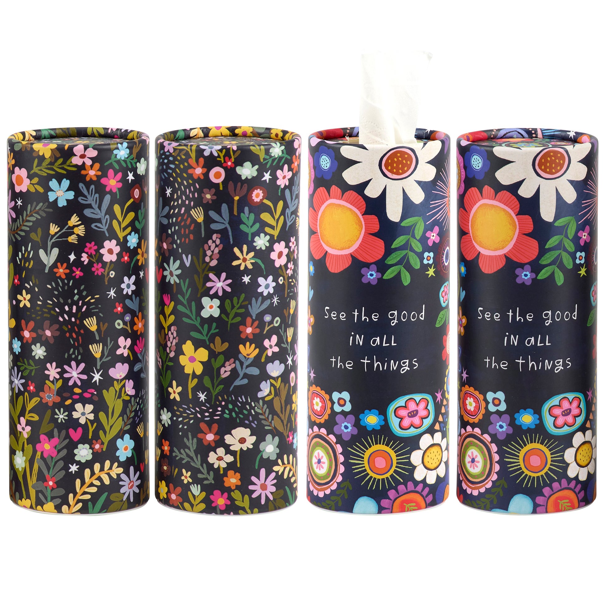 Dark Floral Car Tissue Sert