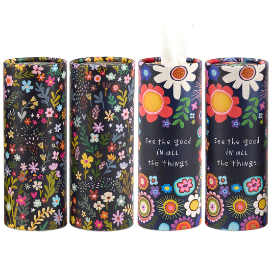 Dark Floral Car Tissue Sert