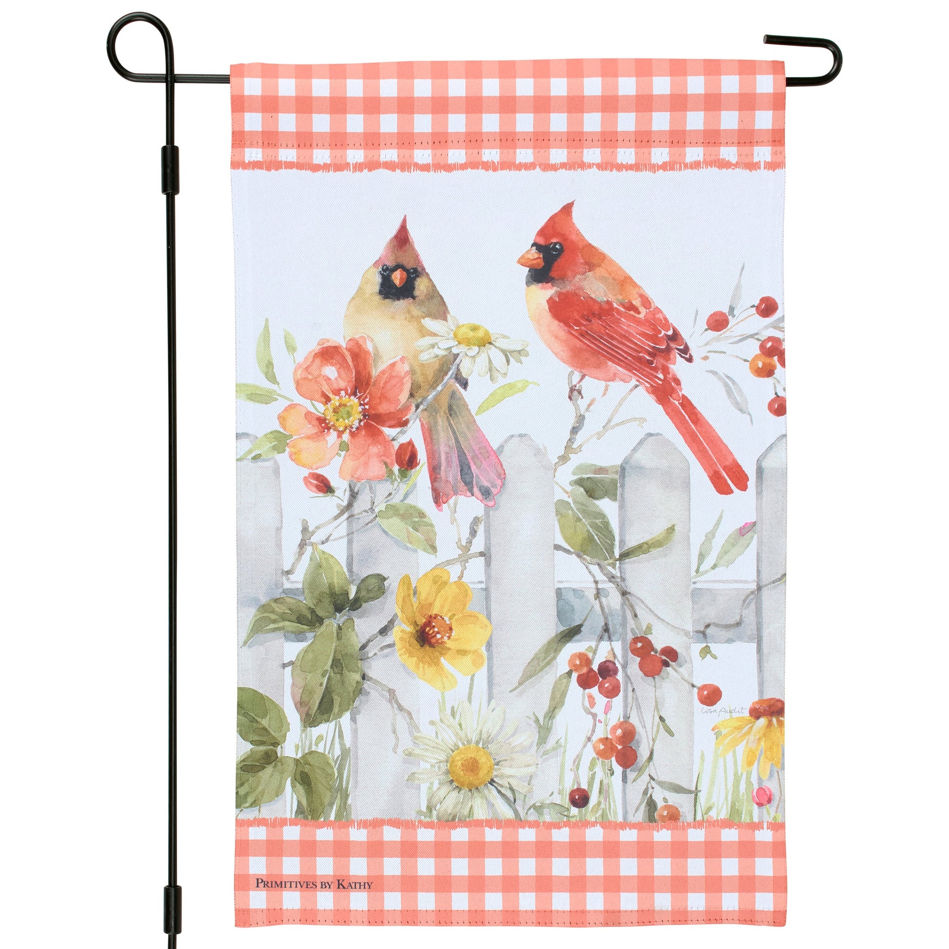 Summer Cardinals Garden Flag