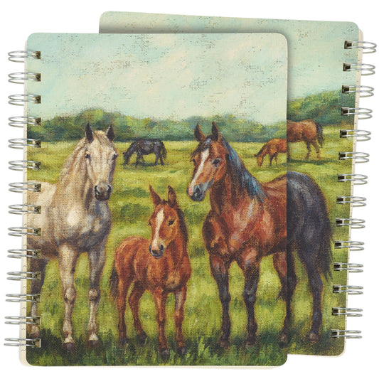 Horse Family Spiral Notebook