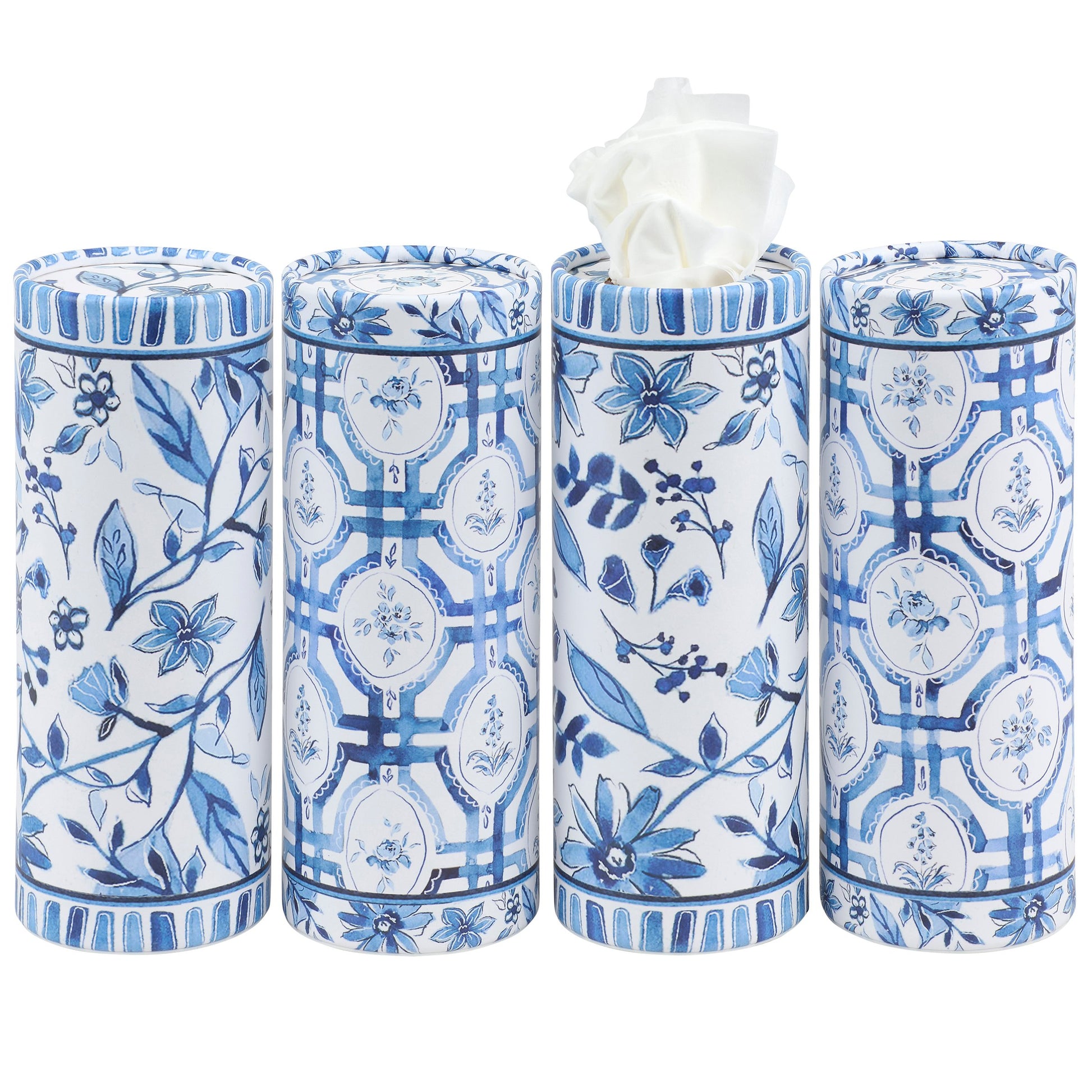 BLUE FLORALS TISSUE BOX