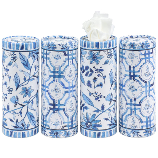 BLUE FLORALS TISSUE BOX