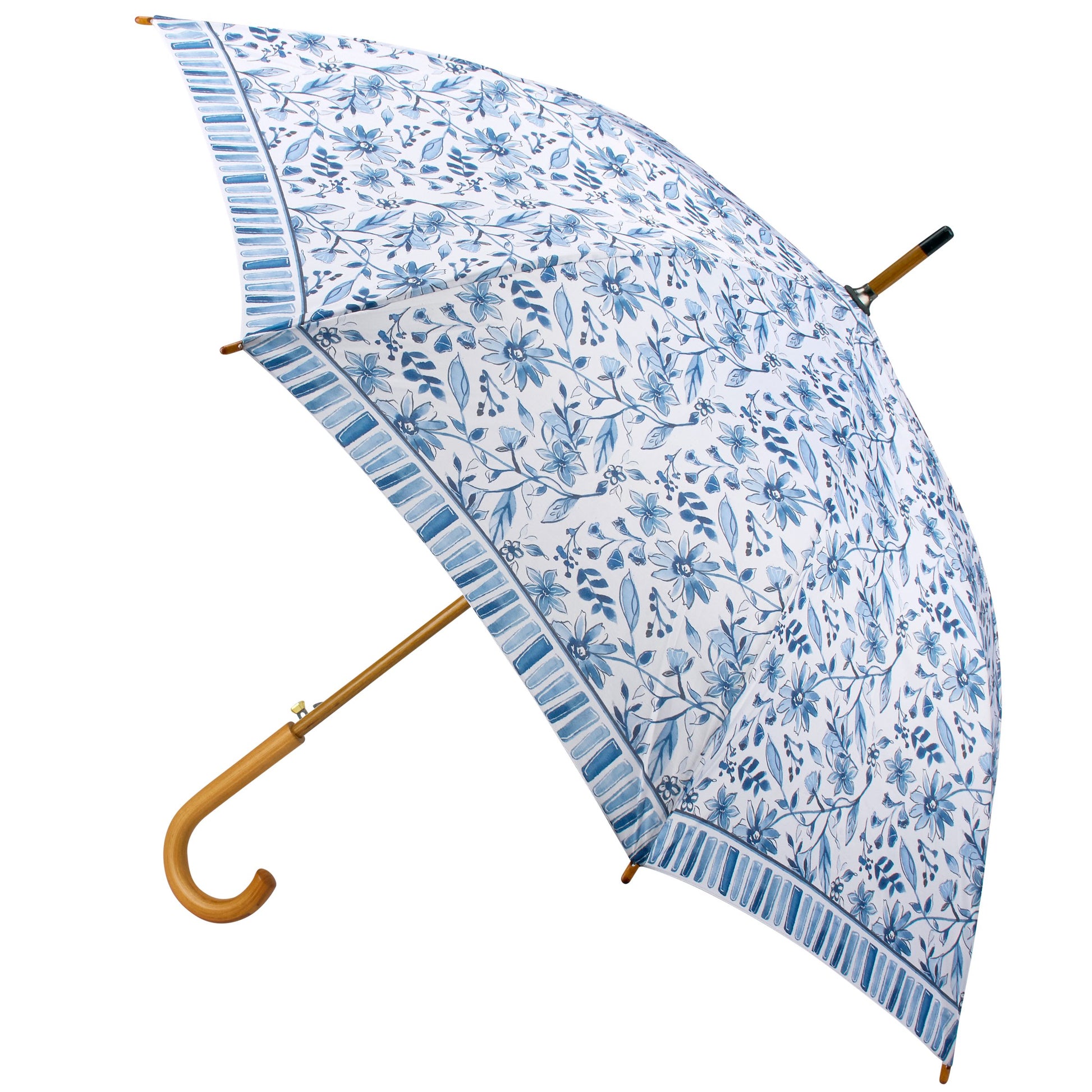 BLUE FLORALS UMBRELLA