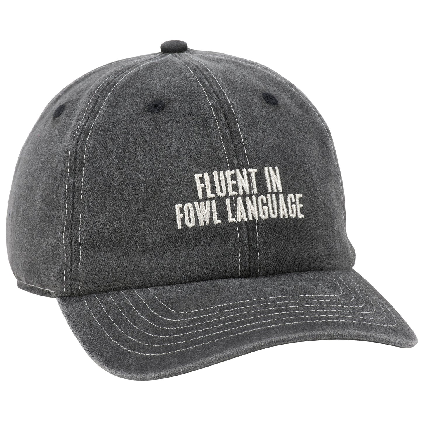 FLUENT IN FOWL LANGUAGE BASEBALL CAP