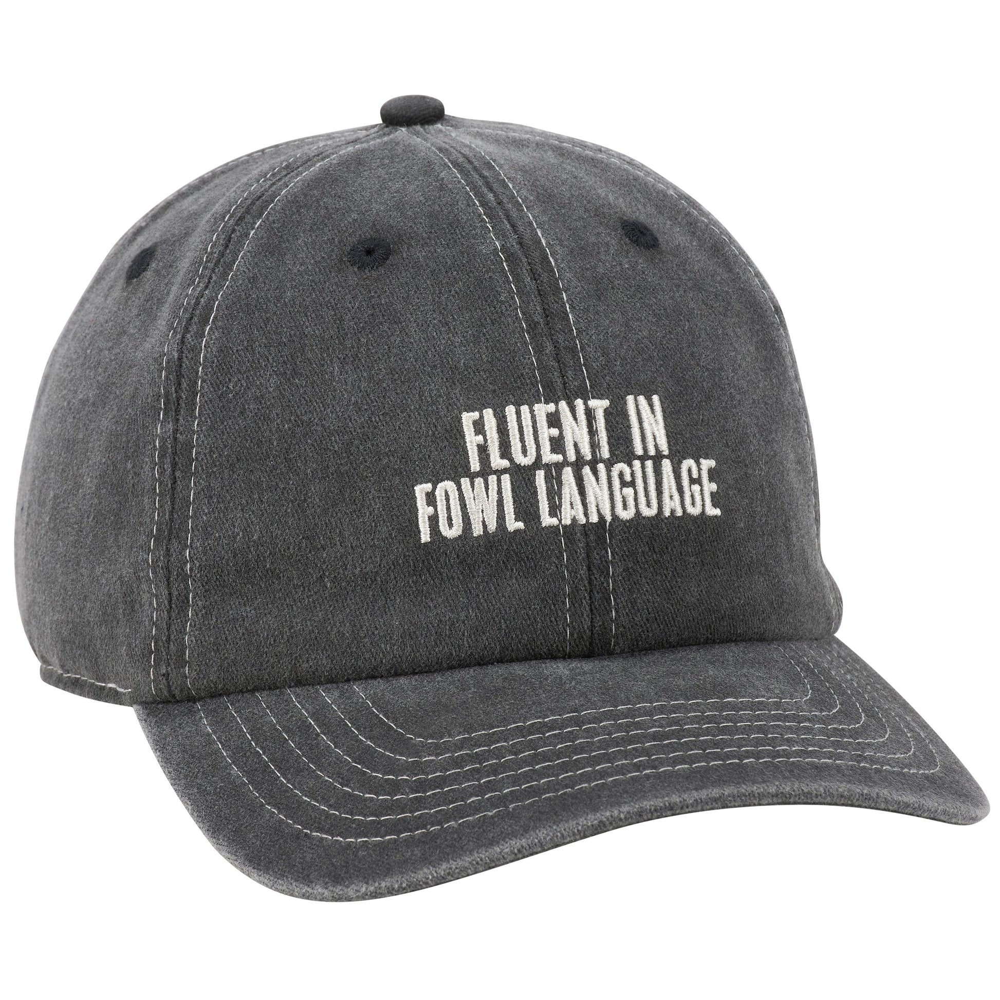 FLUENT IN FOWL LANGUAGE BASEBALL CAP