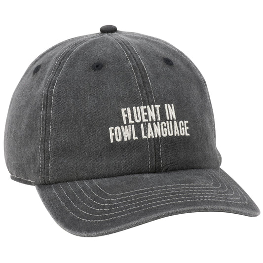 FLUENT IN FOWL LANGUAGE BASEBALL CAP