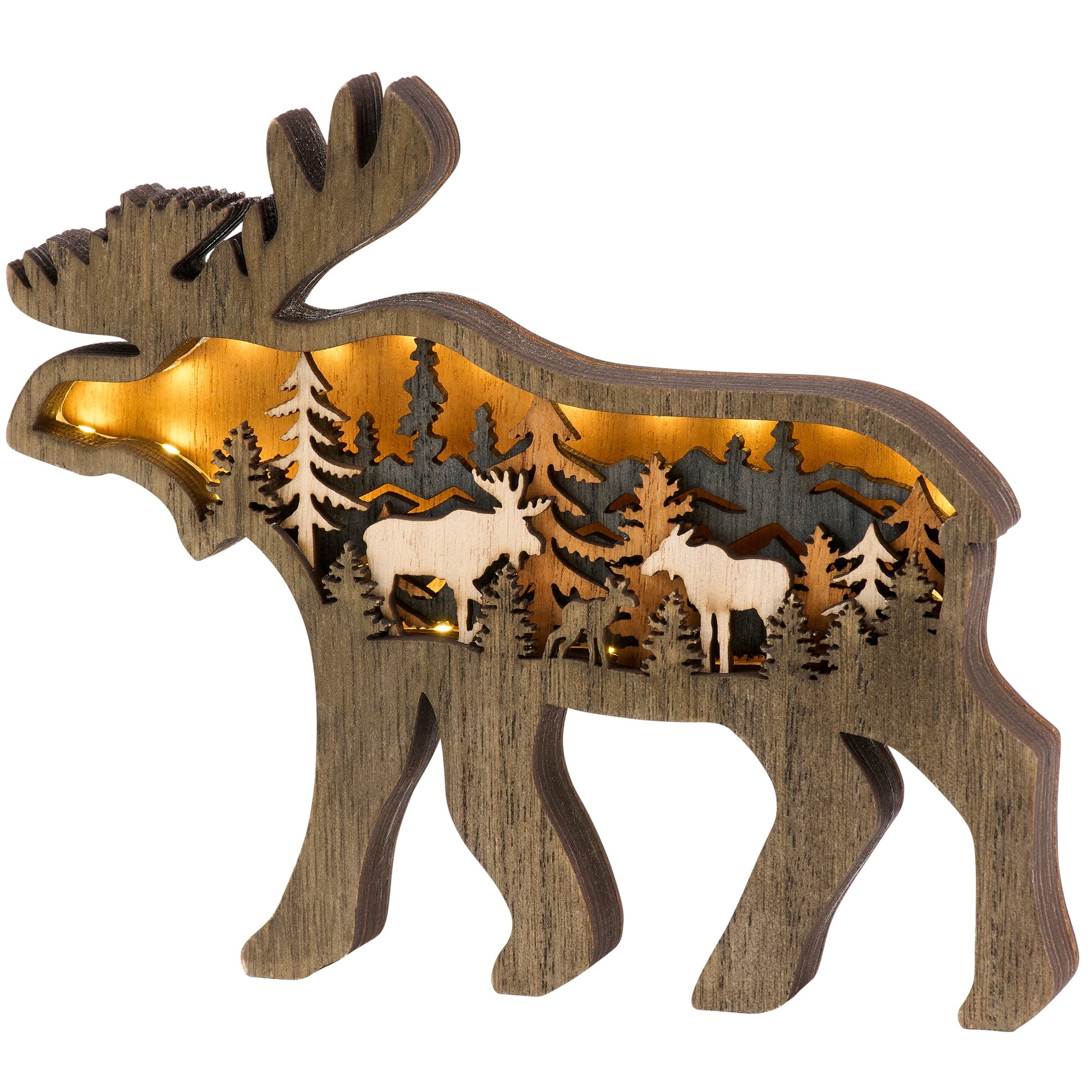 Lighted Moose Sitter