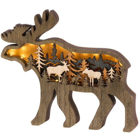 Lighted Moose Sitter