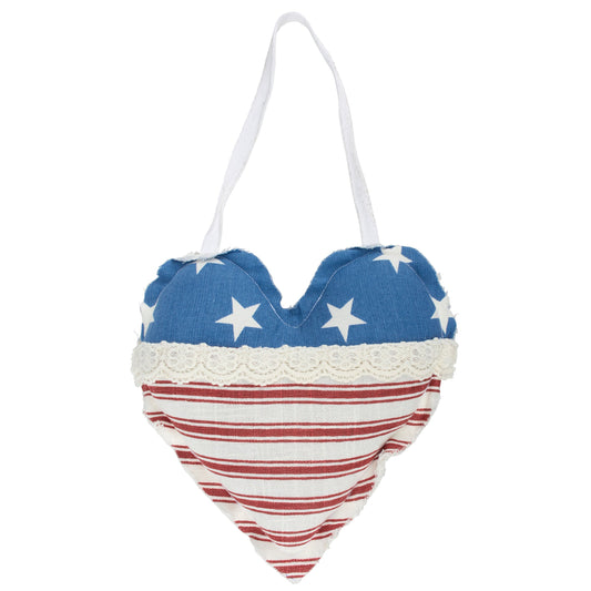 USA Heart Hanging Pillow