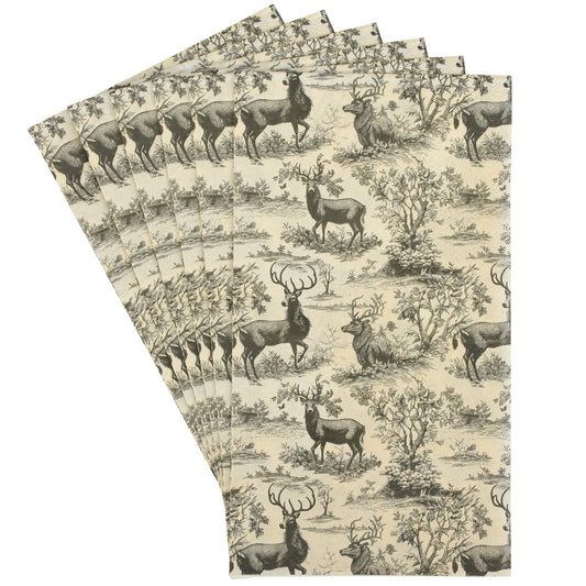 DEER TOILE GUEST TOWEL