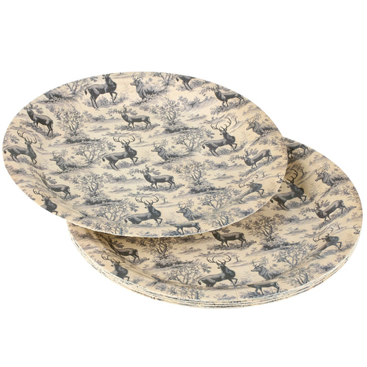 DEER TOILE SMALL PAPER PLATES