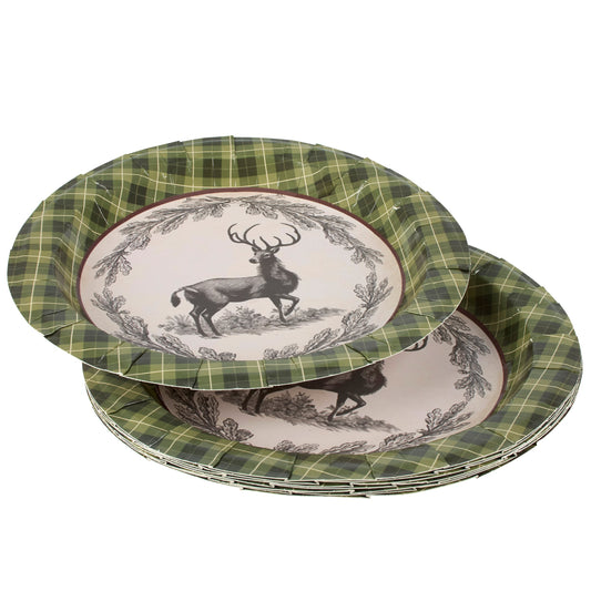 Green Plaid Lg Plate