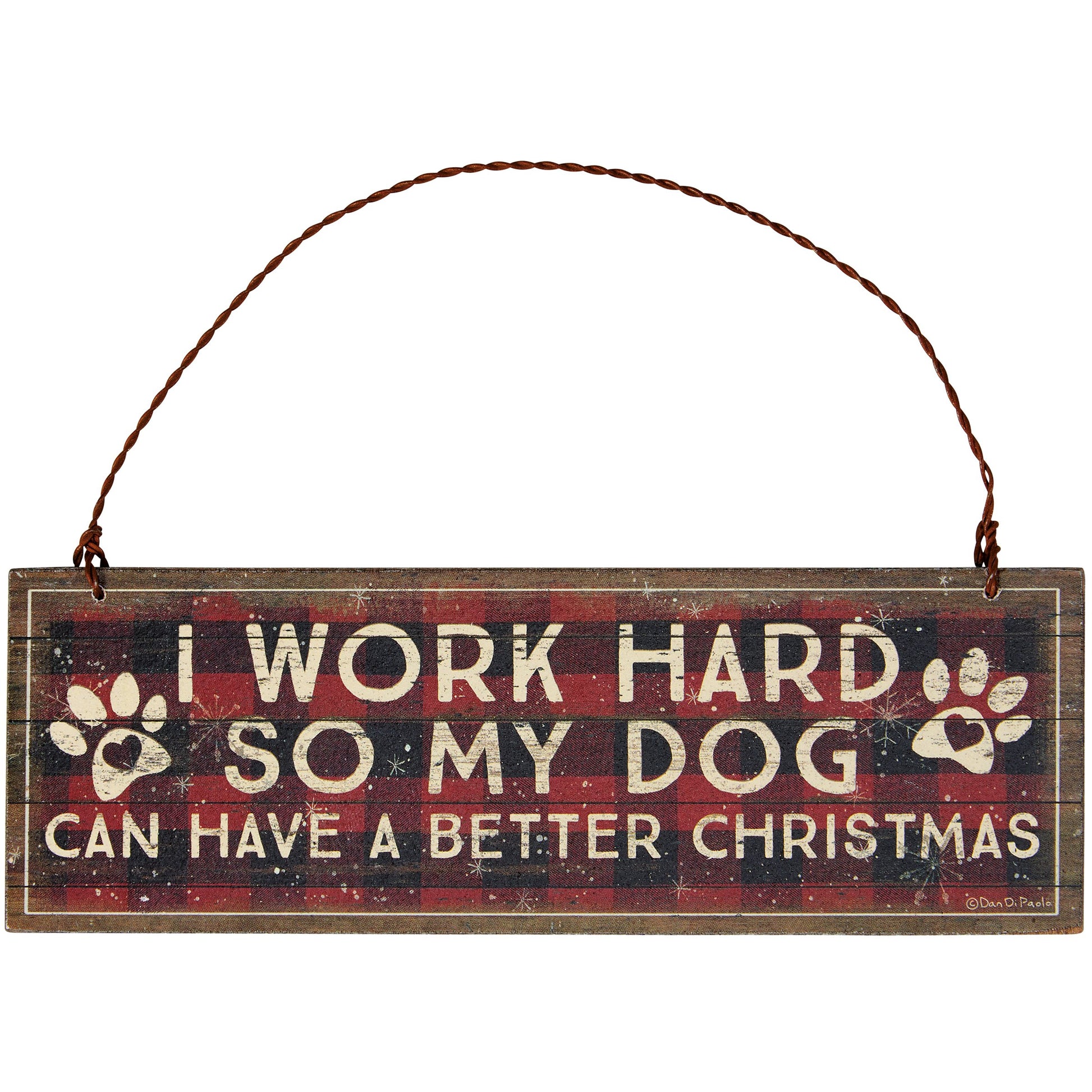 Work Hard Dog Ornament