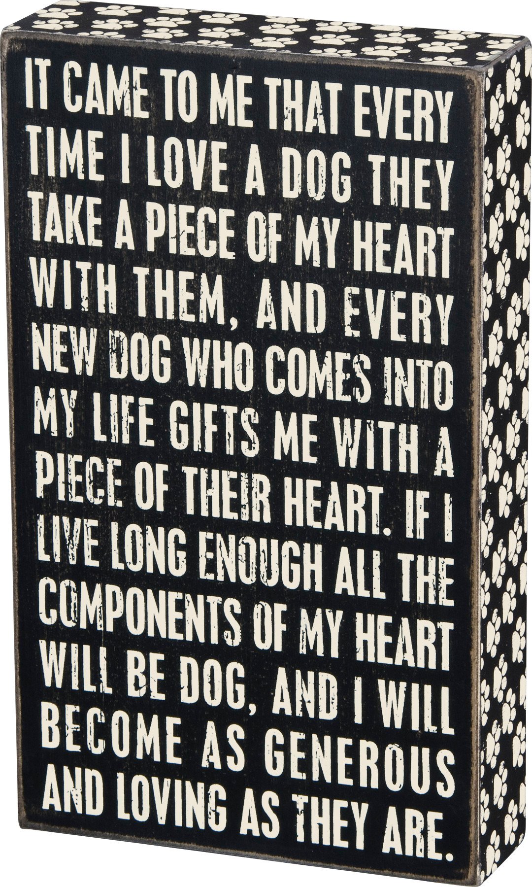 LOVING DOG BOX SIGN