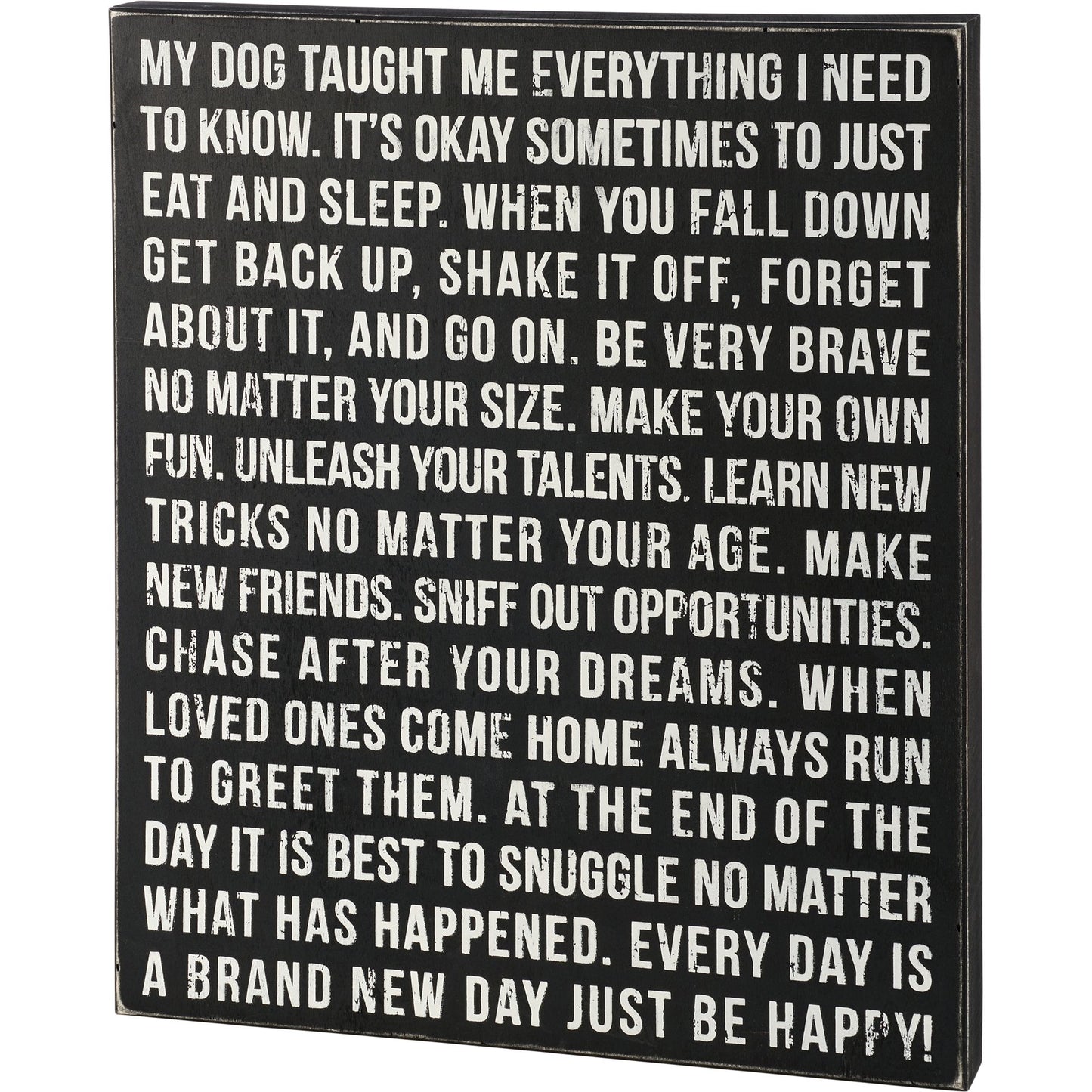 DOG TAUGHT ME BOX SIGN