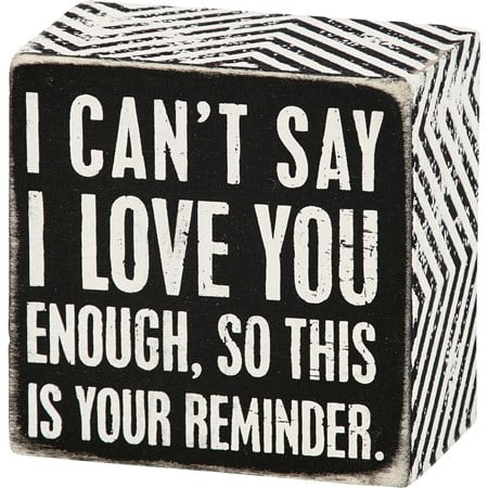 I Love You Box Sign