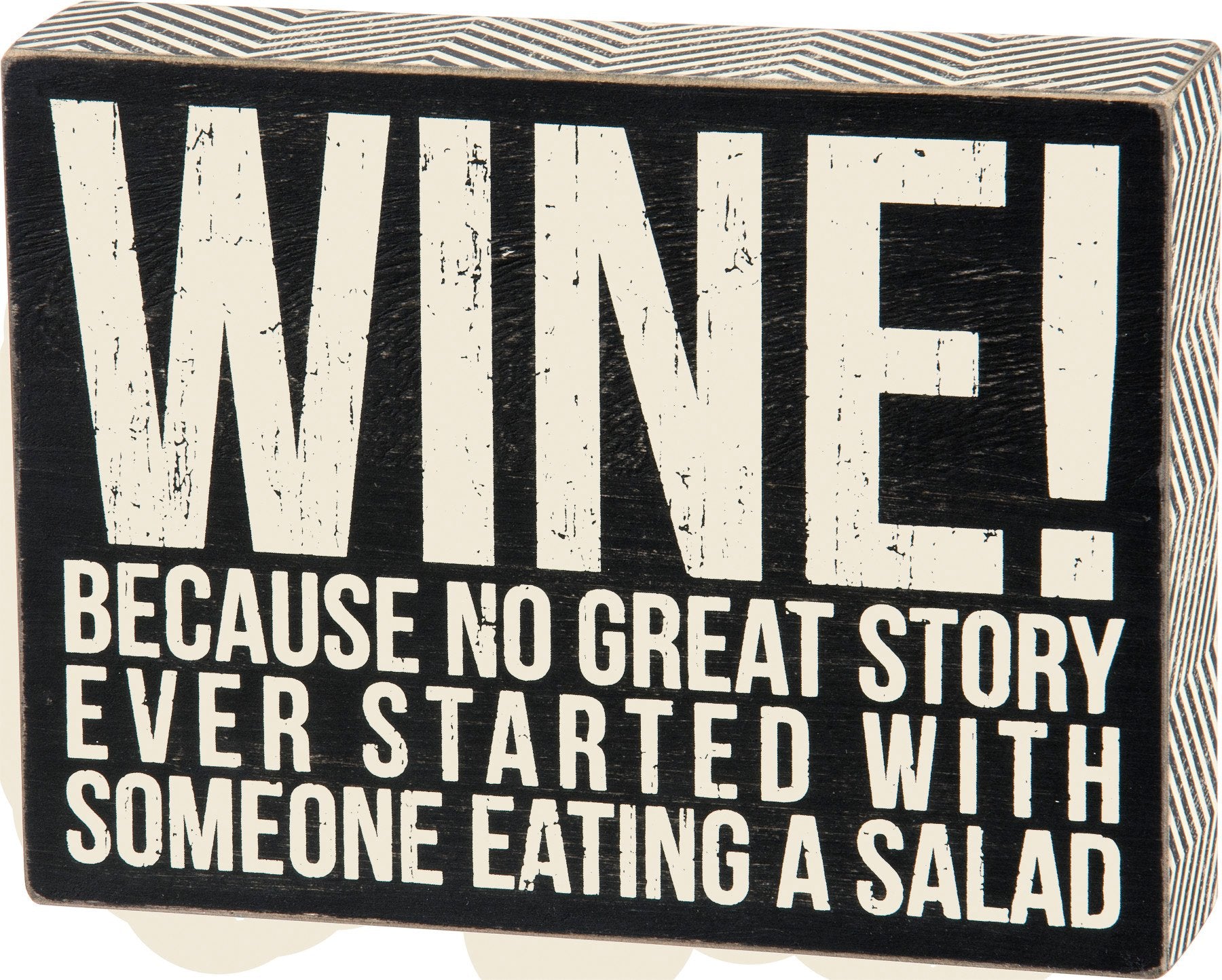 WINE GREAT STORY BLOCK SIGN