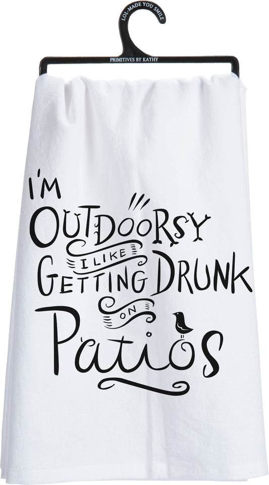 Drink On Patio Dish Towel