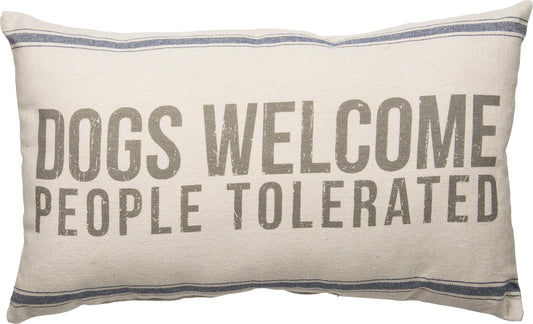 DOGS WELCOME PILLOW