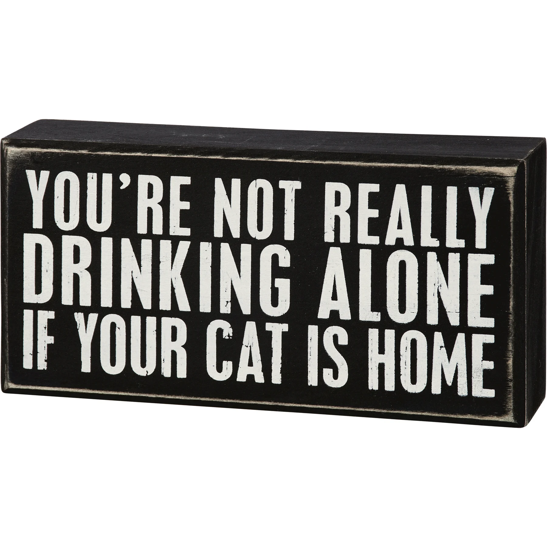 Drinking With Cat Box Sign