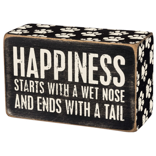 Happiness Starts BOX SIGN
