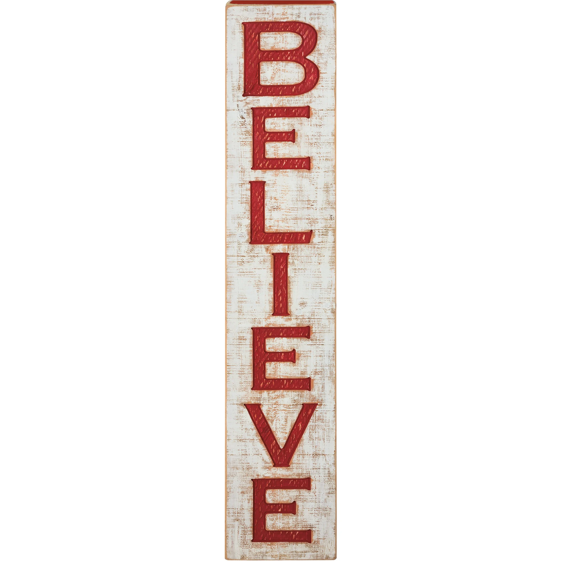 Jumbo Carved Believe Sign