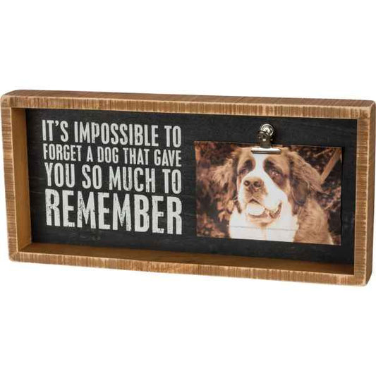 Impossible To Forget A Dog Box Frame