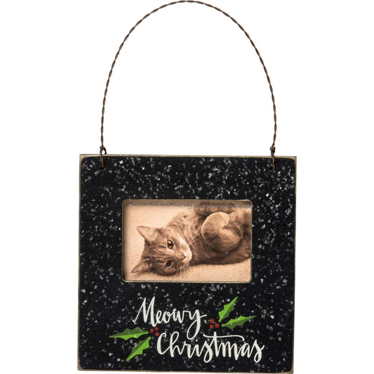 MEOWY CHRISTMAS MINI FRAME ORN