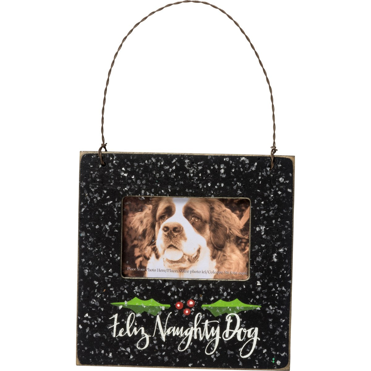 FELIZ NAUGHTY DOG MINI FRAME ORN