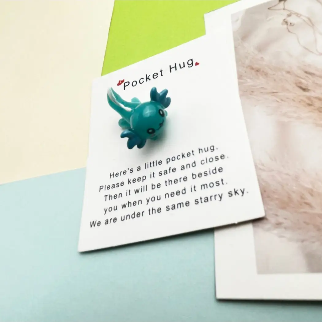 Blue Axolotl Pocket Hug