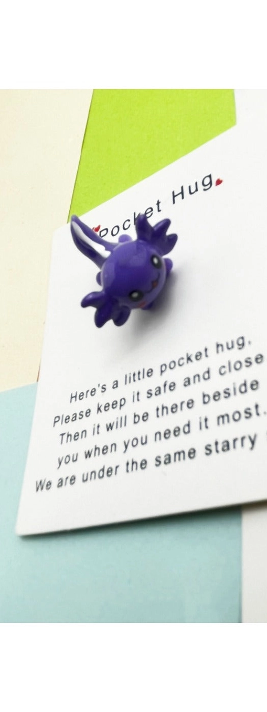 Purple Axolotl Pocket Hug