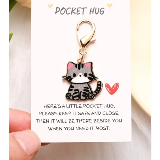 Cartoon Cat Pocket Hug Charm