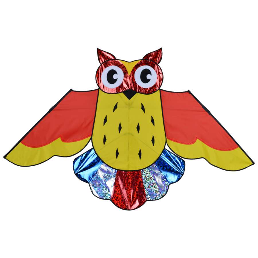 Rainbow 57" Holographic Owl Kite