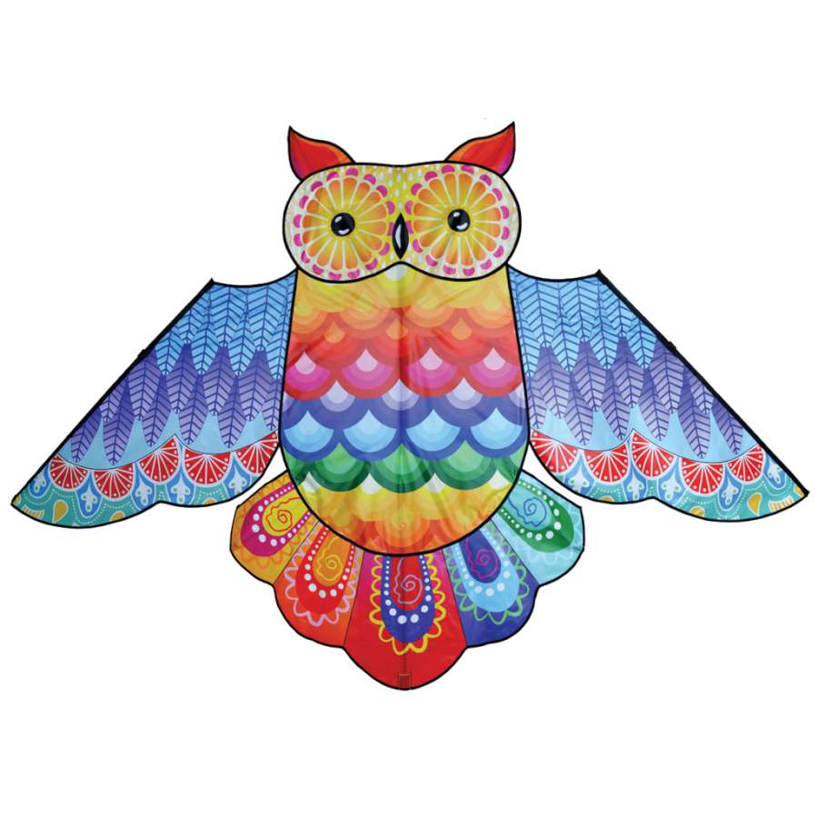 86" RAINBOW OWL KITE