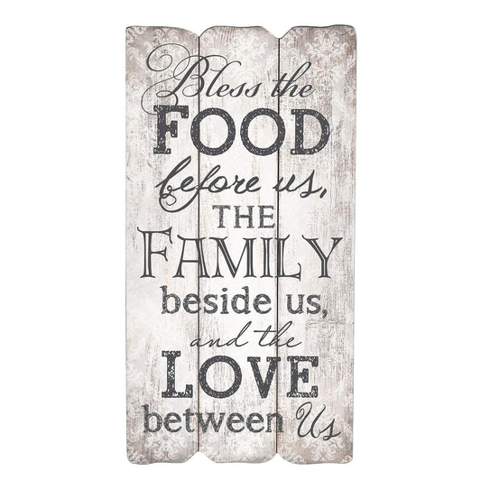 BLESS THE FOOD 12X6 Sign