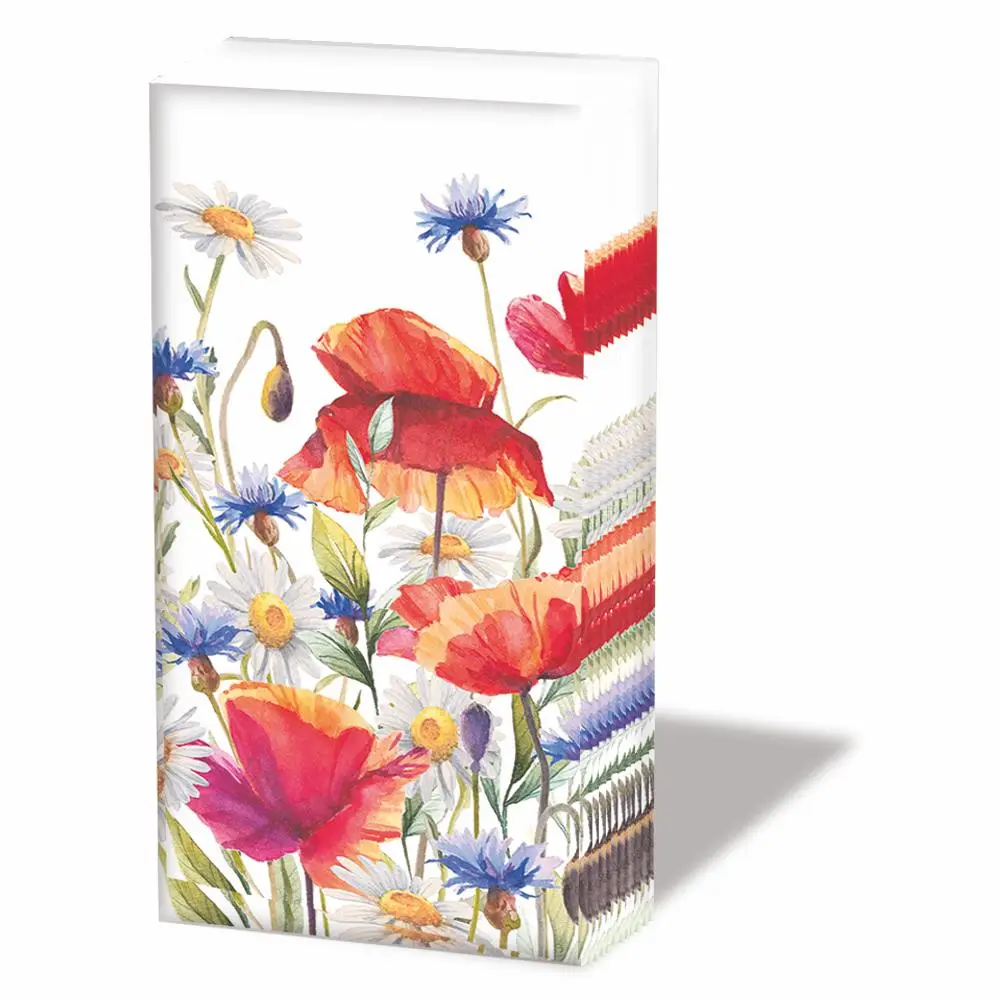 Pocket Tissue- Poppies & Cornflowers