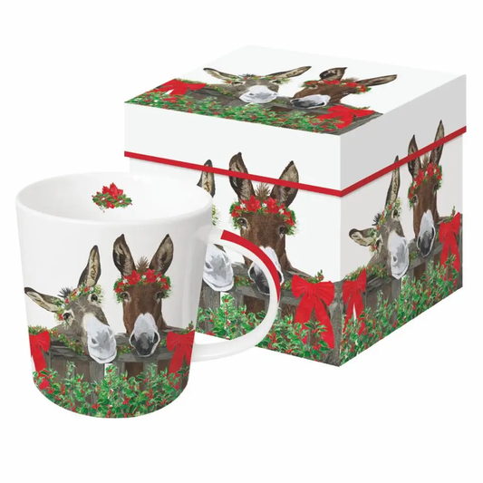 Holiday Donkeys Mug In Box