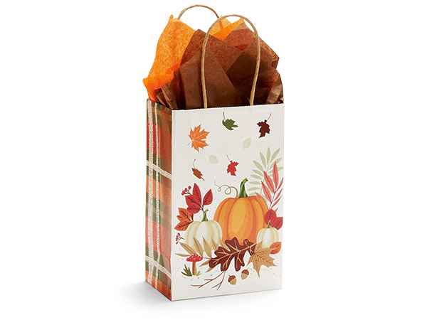 Rose Pumpkin Plaid Bag