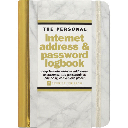 Marble Internet Password Logbook