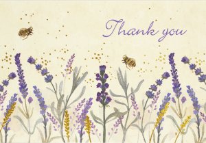 LAVENDER AND HONEY THANK YOU NOTES