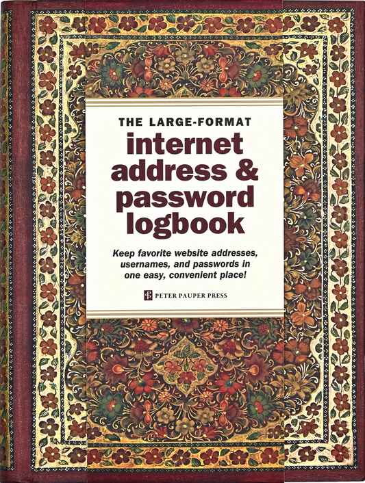 Gilded Large Password Book