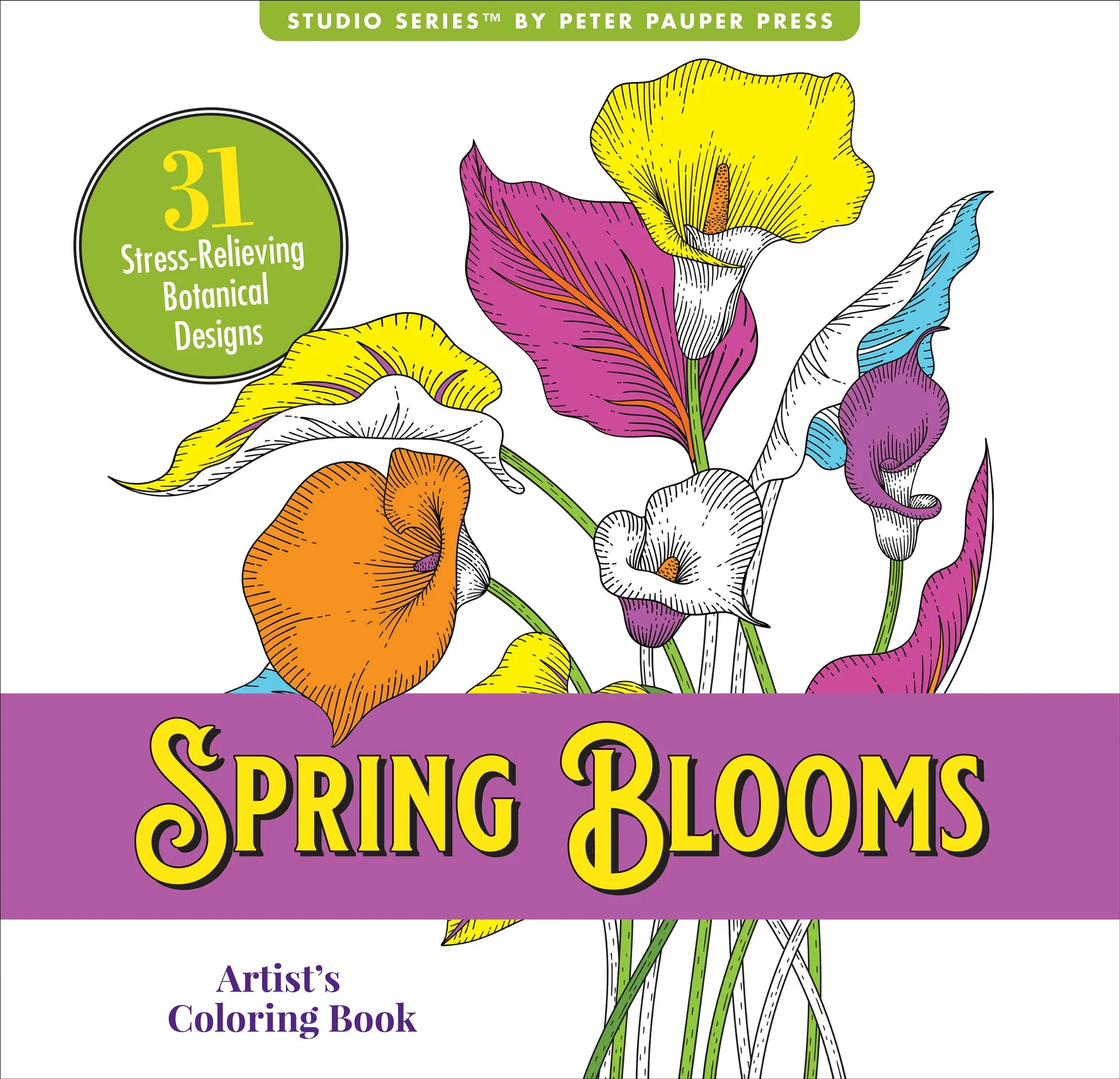 SPRING BLOOMS COLORING BOOK