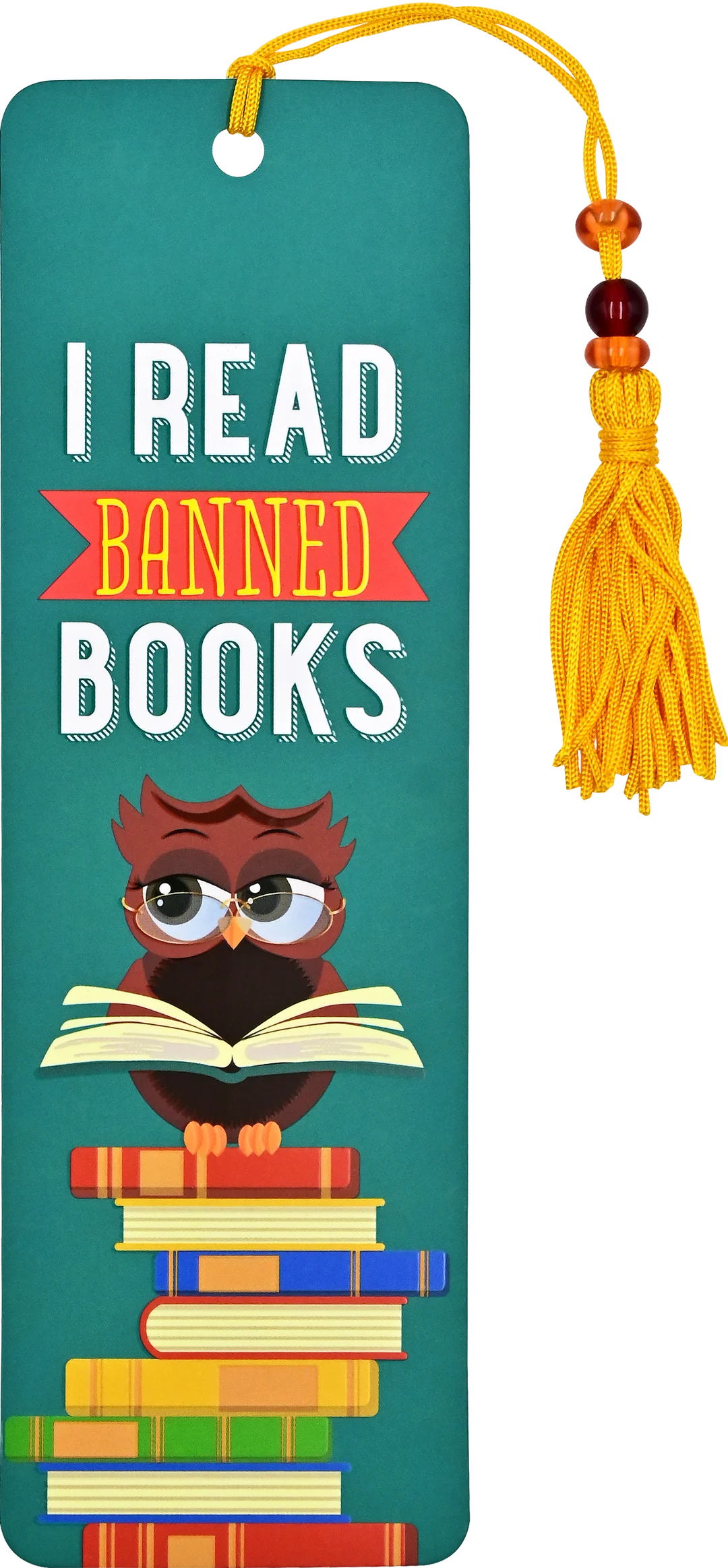 I Read Banned Books Owl Bookmark