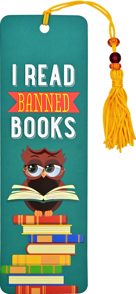 I Read Banned Books Owl Bookmark