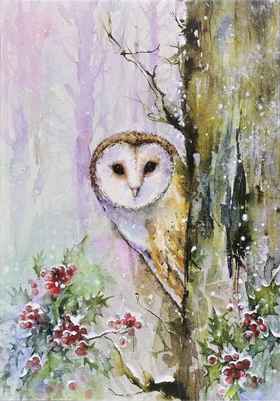 Woodland Owl Holiday Cards