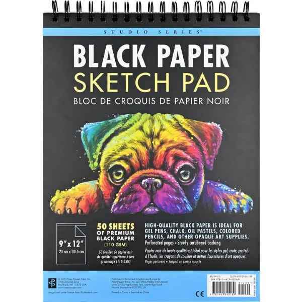 Portable Black Paper Sketch Pad