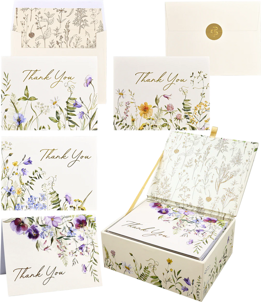 Wildflower Premium Boxed Thank You Notes
