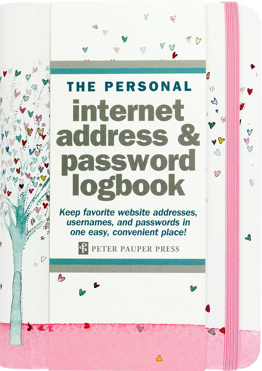Tree Of Hearts Internet Password Logbook